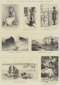 Skizzen von Bildern in der Ausstellung der Royal Academy
